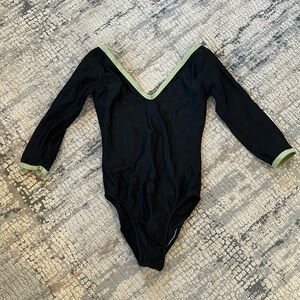 Small black long sleeve leotard